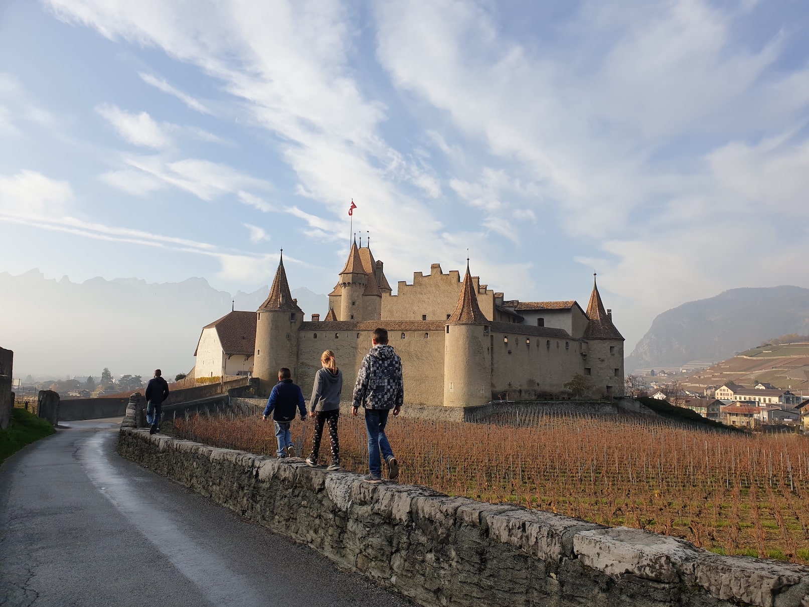 Vacation photo - walking in a front of a castle